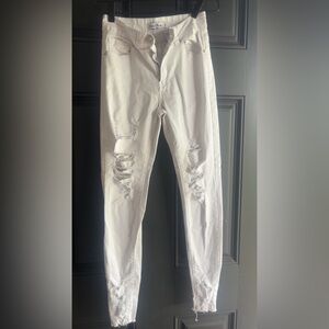 White Distressed Men's Jeans